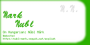 mark nubl business card