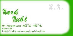 mark nubl business card